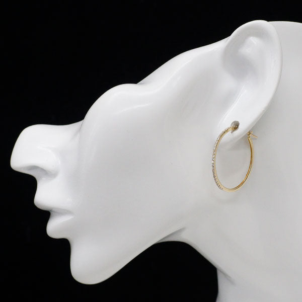K18YG ダイヤモンド ピアス 0.50ct フープ