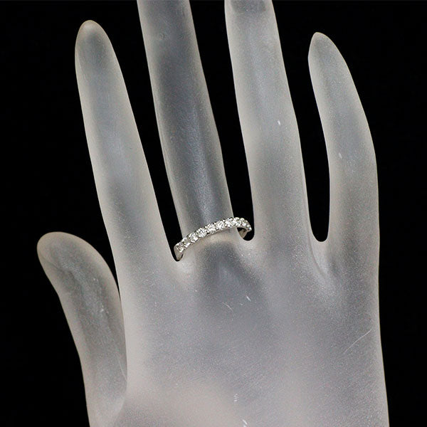 ダイヤモンドシライシ Pt950 H&Cダイヤモンド リング 0.385ct ハーフエタニティ