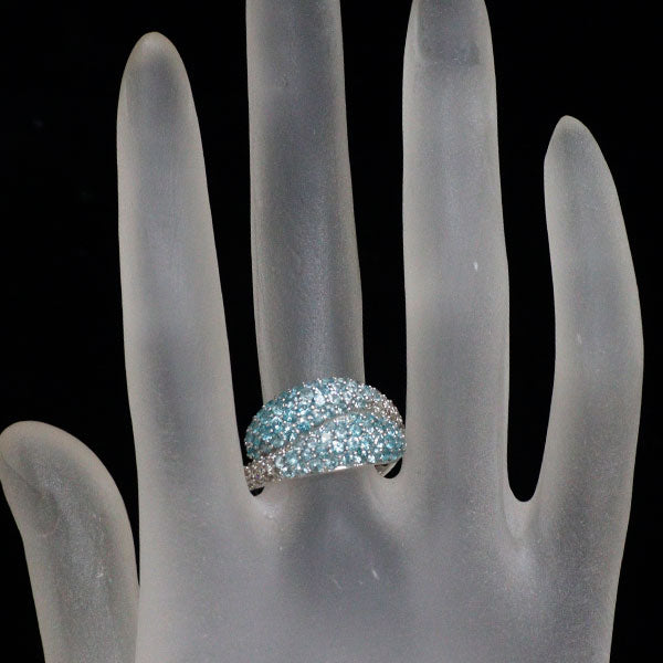 希少 K18WG パライバ トルマリン ダイヤモンド リング 1.78ct D0.42ct パヴェ