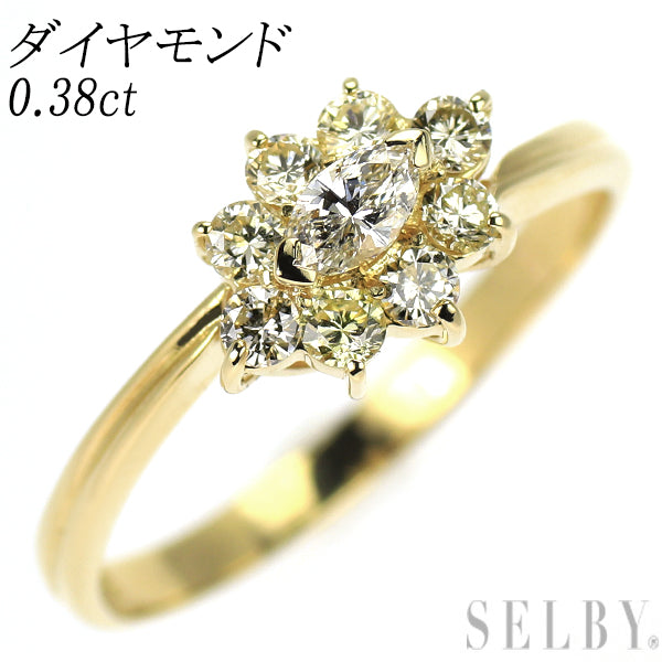 K18YG ダイヤモンド リング 0.38ct