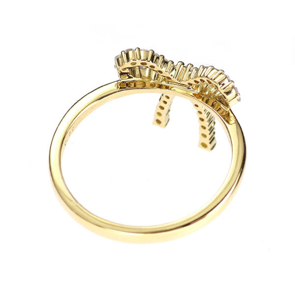 K18YG ダイヤモンド リング 0.30ct リボン