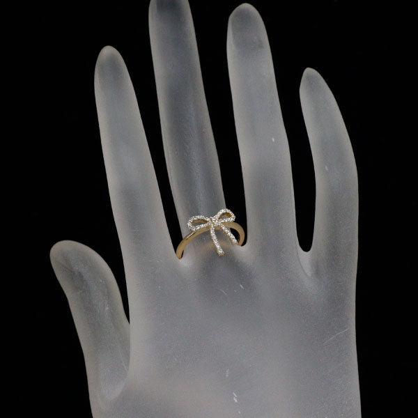 K18YG ダイヤモンド リング 0.30ct リボン