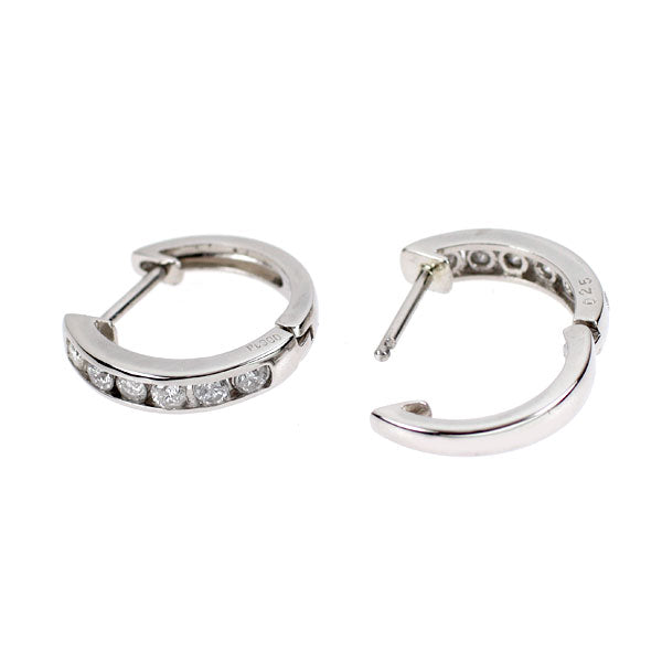 Pt900 ダイヤモンド ピアス 0.50ct フープ