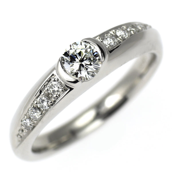 Pt900 ダイヤモンド リング 0.288ct D0.12ct