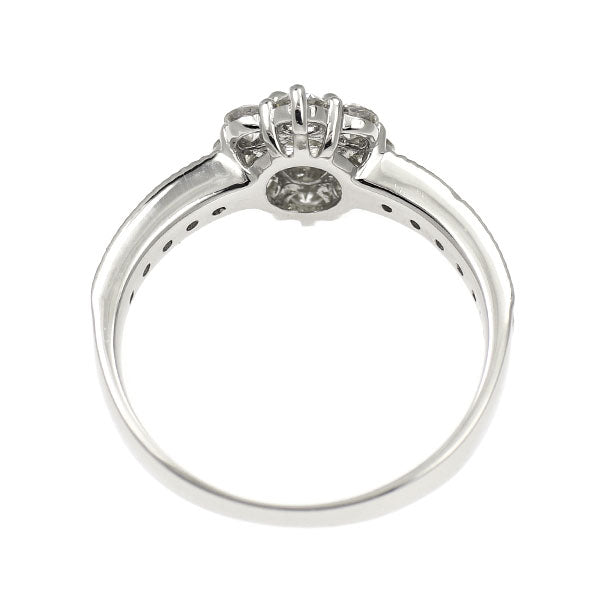 Pt900 オーバル ダイヤモンド リング 0.196ct D0.530ct