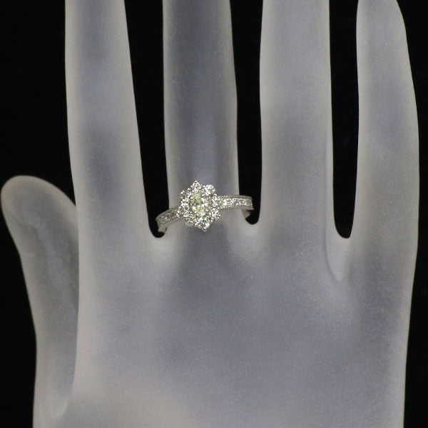Pt900 オーバル ダイヤモンド リング 0.196ct D0.530ct