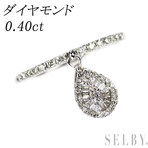 K18WG ダイヤモンド リング 0.40ct