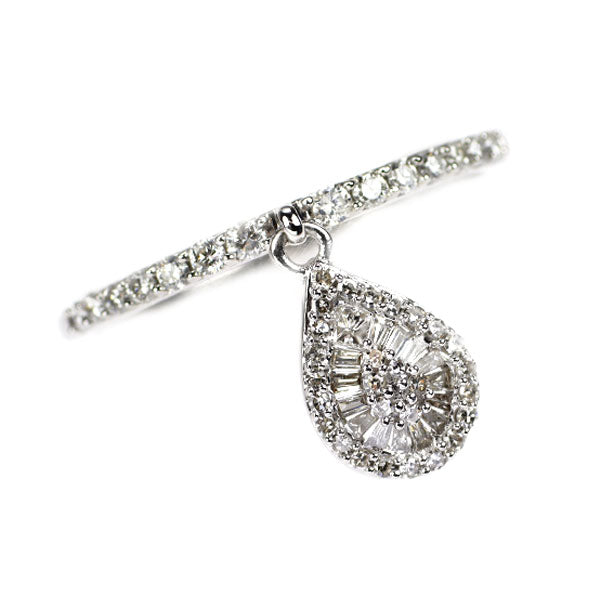 K18WG ダイヤモンド リング 0.40ct