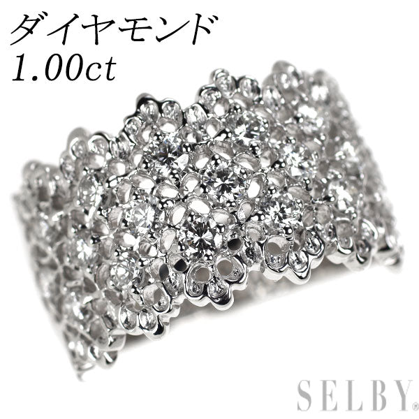 K18WG ダイヤモンド リング 1.00ct