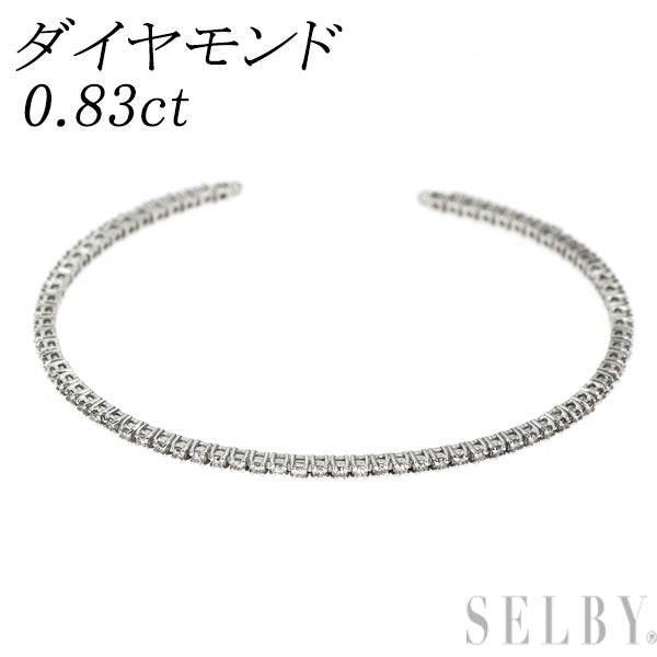 K18WG ダイヤモンド バングル 0.83ct