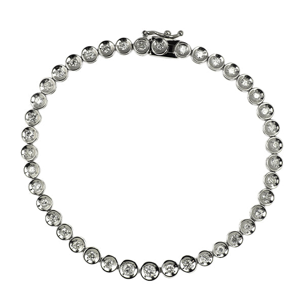 Pt850 ダイヤモンド ブレスレット 3.00ct テニス