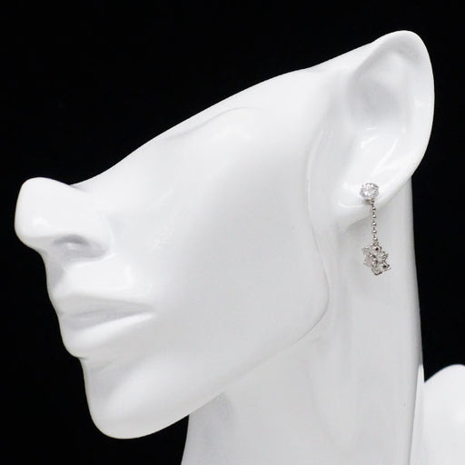 Pt900 ダイヤモンド ピアス 0.71ct D1.02ct フラワー 2way — セルビー