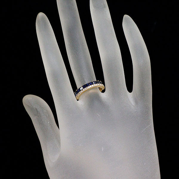 K18YG サファイア ダイヤモンド リング 1.00ct D0.18ct