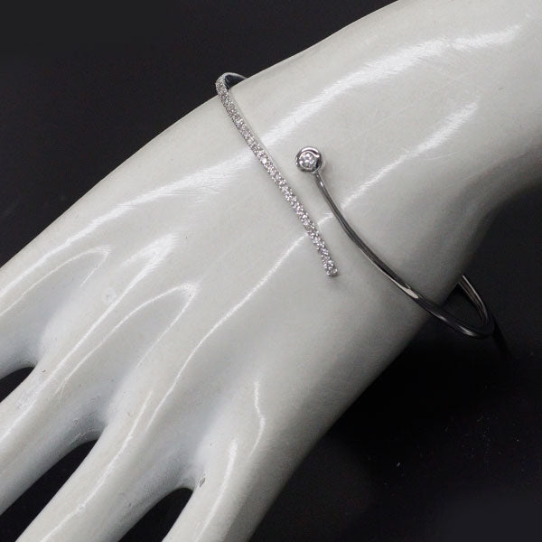 K18WG ダイヤモンド バングル 0.50ct