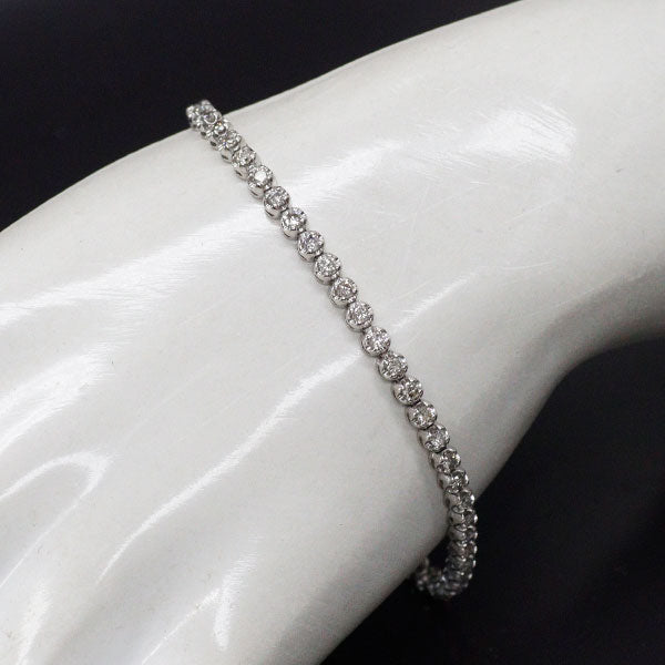 Pt850 ダイヤモンド テニス ブレスレット 2.00ct