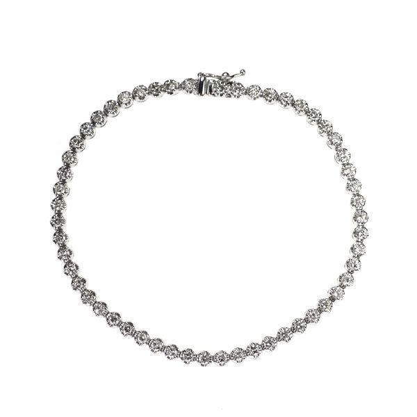Pt850 ダイヤモンド テニス ブレスレット 2.00ct
