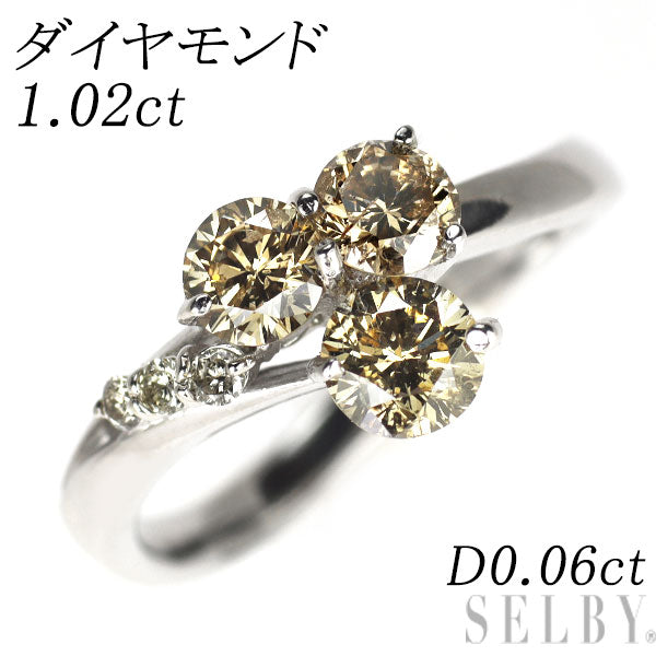 K18WG ダイヤモンド リング 1.02ct D0.06ct — セルビーオンラインストア