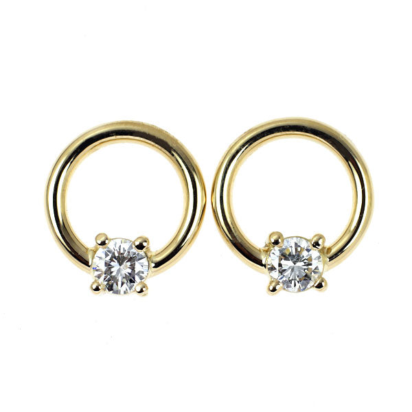 K18YG ダイヤモンド チャーム 0.599ct 2個セット