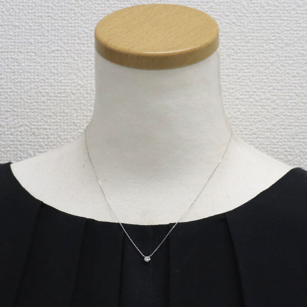 4℃ K18WG ダイヤモンド ペンダントネックレス