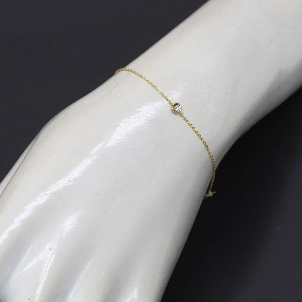 スタージュエリー K18YG ダイヤモンド ブレスレット 0.03ct ムーンセッティング