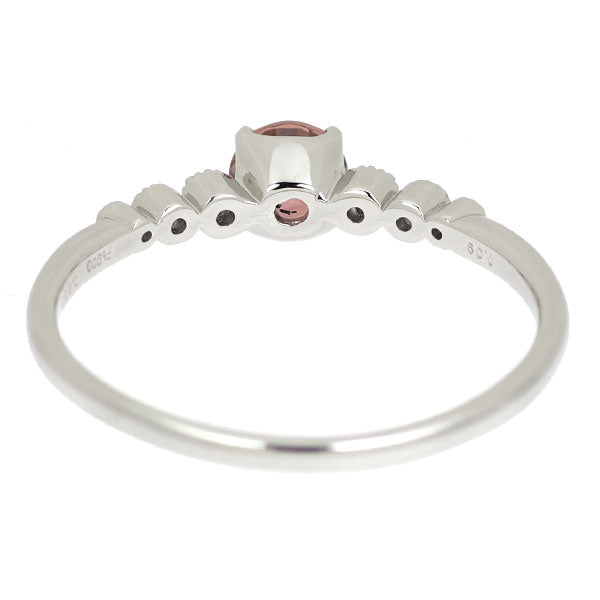 Pt900 ジルコン ダイヤモンド リング 0.860ct D0.09ct