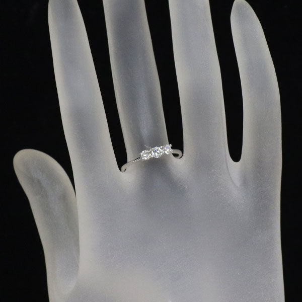 K18WG ダイヤモンド リング 0.15ct D0.22ct