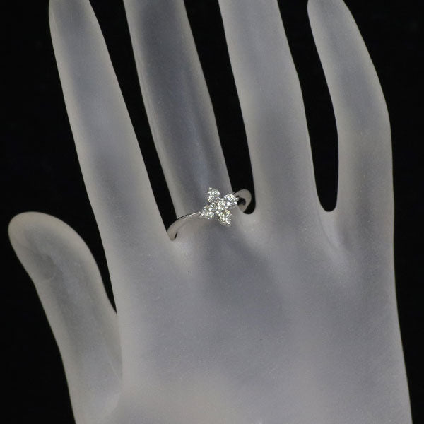 K18WG ダイヤモンド リング 0.50ct フラワー