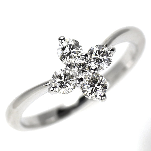 K18WG ダイヤモンド リング 0.50ct フラワー
