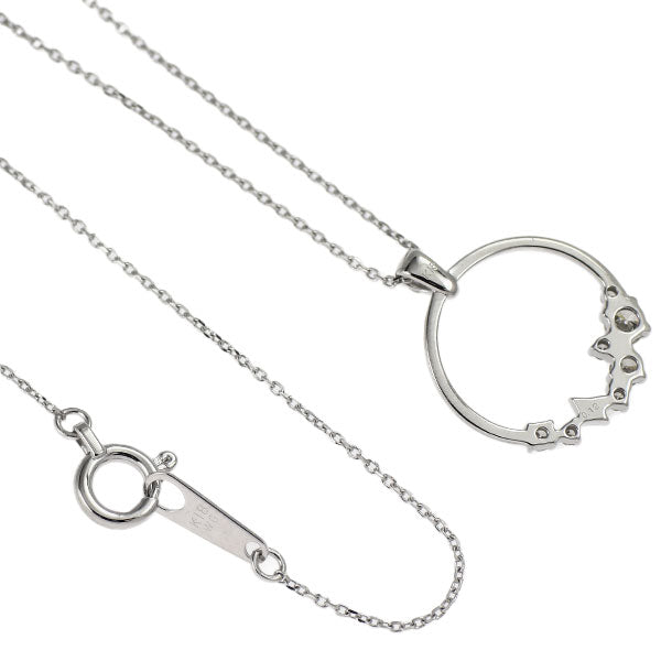 K18WG ダイヤモンド ペンダントネックレス 0.12ct