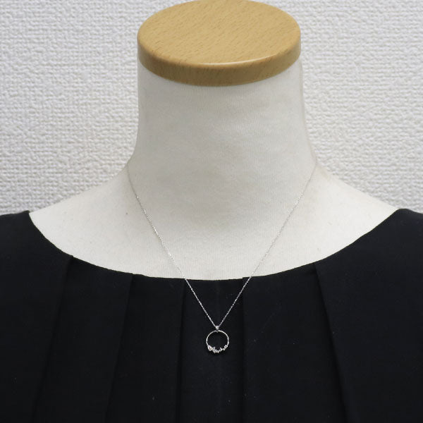 K18WG ダイヤモンド ペンダントネックレス 0.12ct