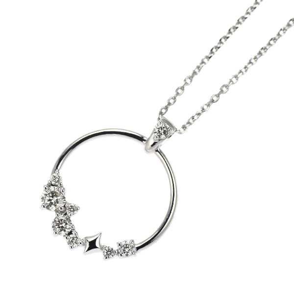 K18WG ダイヤモンド ペンダントネックレス 0.12ct
