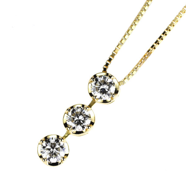 K18YG ダイヤモンド ペンダントネックレス 0.503ct F VS2 /SI1 VG/G