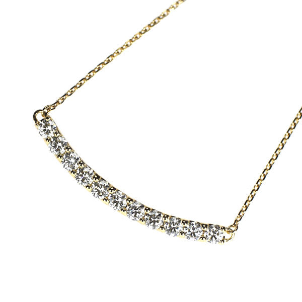 K18YG ダイヤモンド ペンダントネックレス 1.002ct E VVS2/VS1/VS2/SI1 EX/VG