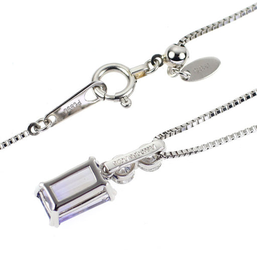 Pt950/ Pt850 タンザナイト ダイヤモンド ペンダントネックレス 0.86ct