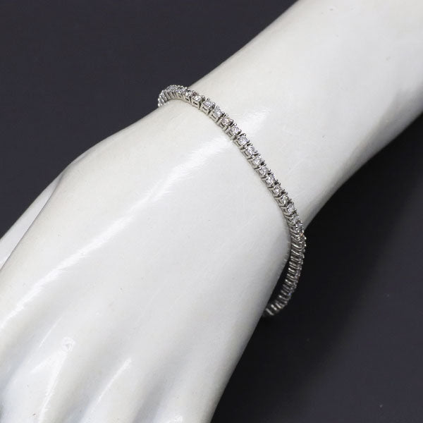 Pt850 ダイヤモンド テニス ブレスレット 2.80ct