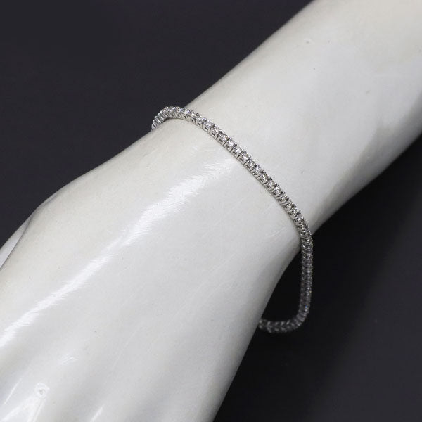 K18WG ダイヤモンド テニス ブレスレット 2.00ct