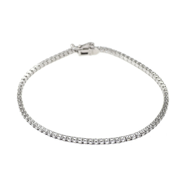 K18WG ダイヤモンド テニス ブレスレット 2.00ct