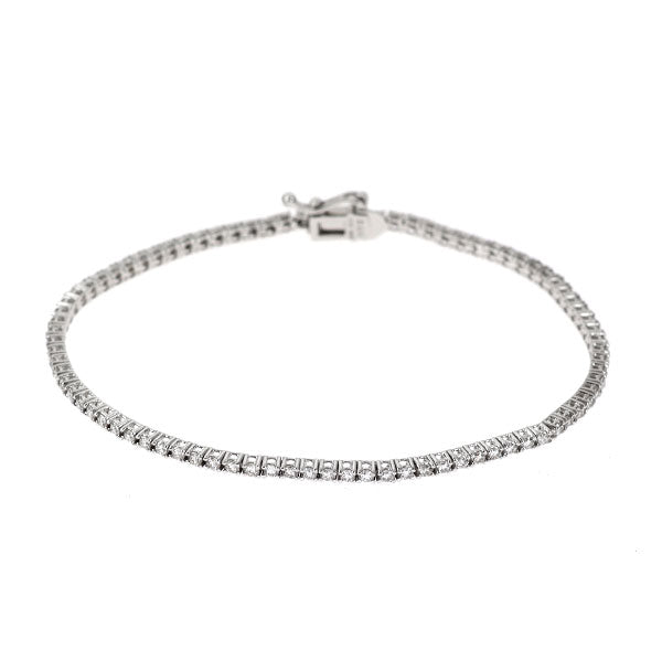 K18WG ダイヤモンド テニス ブレスレット 2.00ct