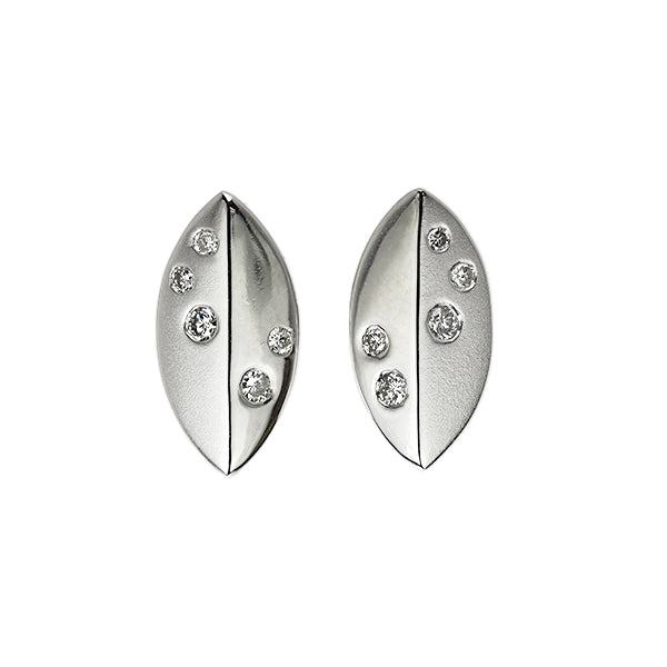 K18WG ダイヤモンド ピアス 0.12ct