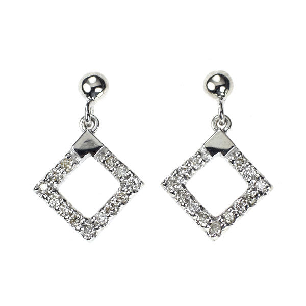 K18WG ダイヤモンド ピアス 0.10ct