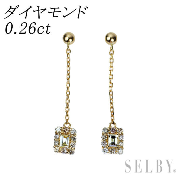 K18YG ダイヤモンド ピアス 0.26ct
