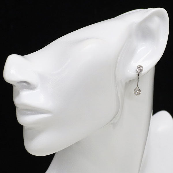 K18WG ダイヤモンド ピアス 0.44ct フラワー — セルビーオンラインストア
