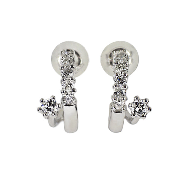 K14WG ダイヤモンド ピアス 0.40ct