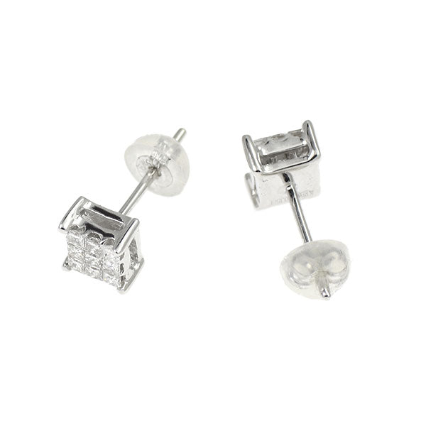 K18WG ダイヤモンド ピアス 0.30ct ミステリーセッティング — セルビー