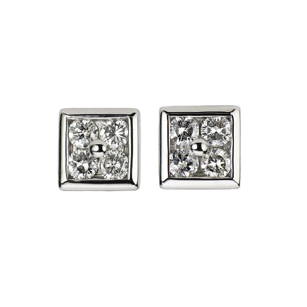 K18WG ダイヤモンド ピアス 0.50ct