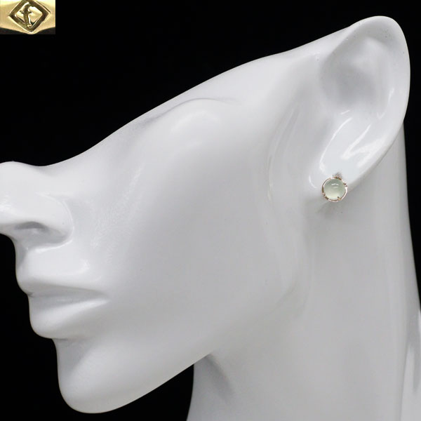 フェスタリア K18YG/ K10YG プレーナイト ダイヤモンド ピアス D0.018ct