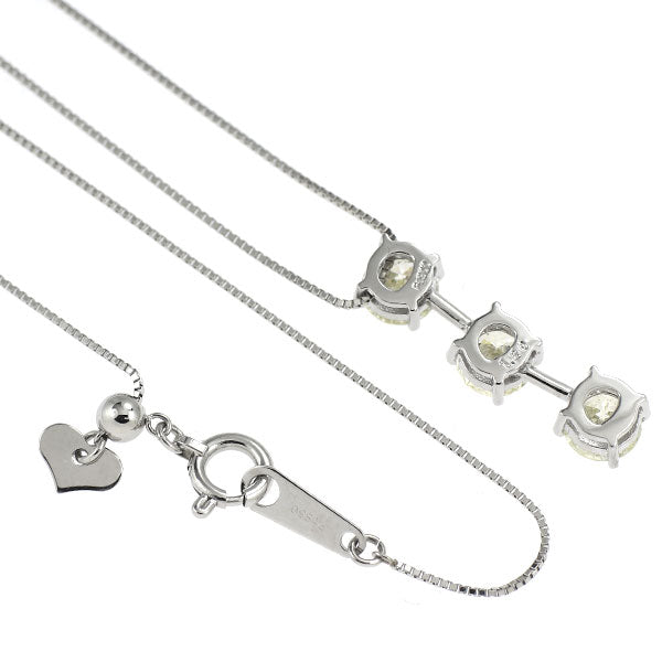Pt900/Pt850 ダイヤモンド ペンダントネックレス 1.20ct スリーストーン