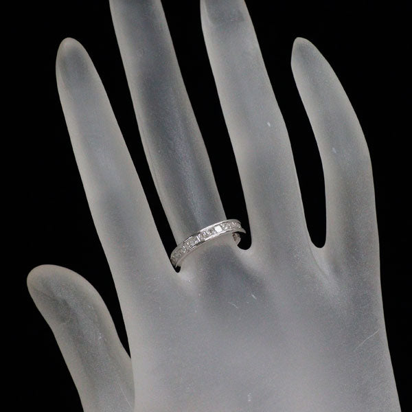 K18WG プリンセスカット ダイヤモンド リング 1.00ct フルエタニティ
