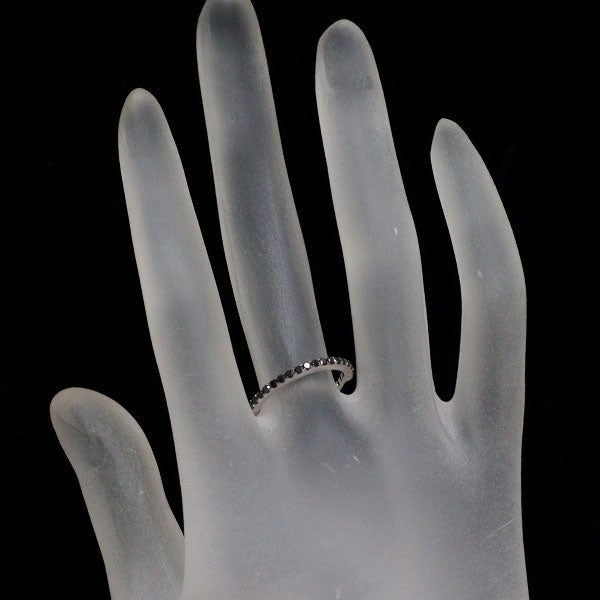 K18WG ブラック ダイヤモンド リング 0.45ct フルエタニティ