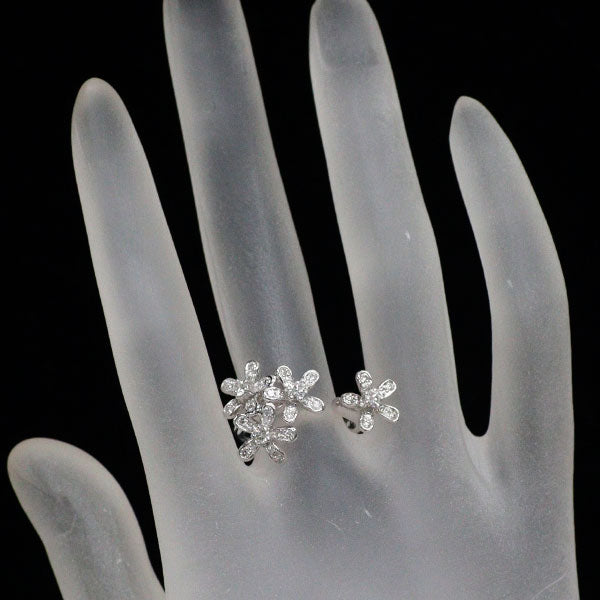 K18WG ダイヤモンド フォークリング 0.55ct フラワー